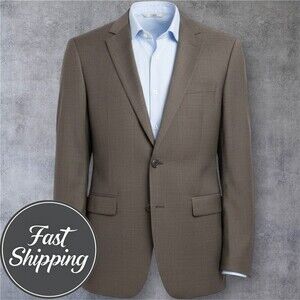 $ 450 RALPH LAUREN Men's Blazer Sport Coat Two Button Suit Jacket 40S Brown Wool